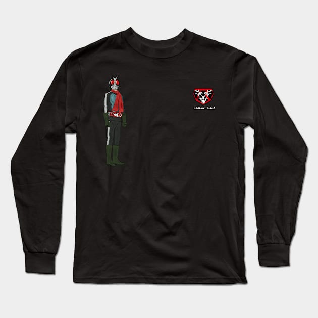 Shin Kamen Rider no.2 - Coatless Long Sleeve T-Shirt by Emu Emu Ji